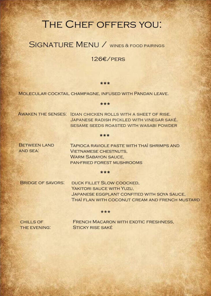 Menu Signature 2022